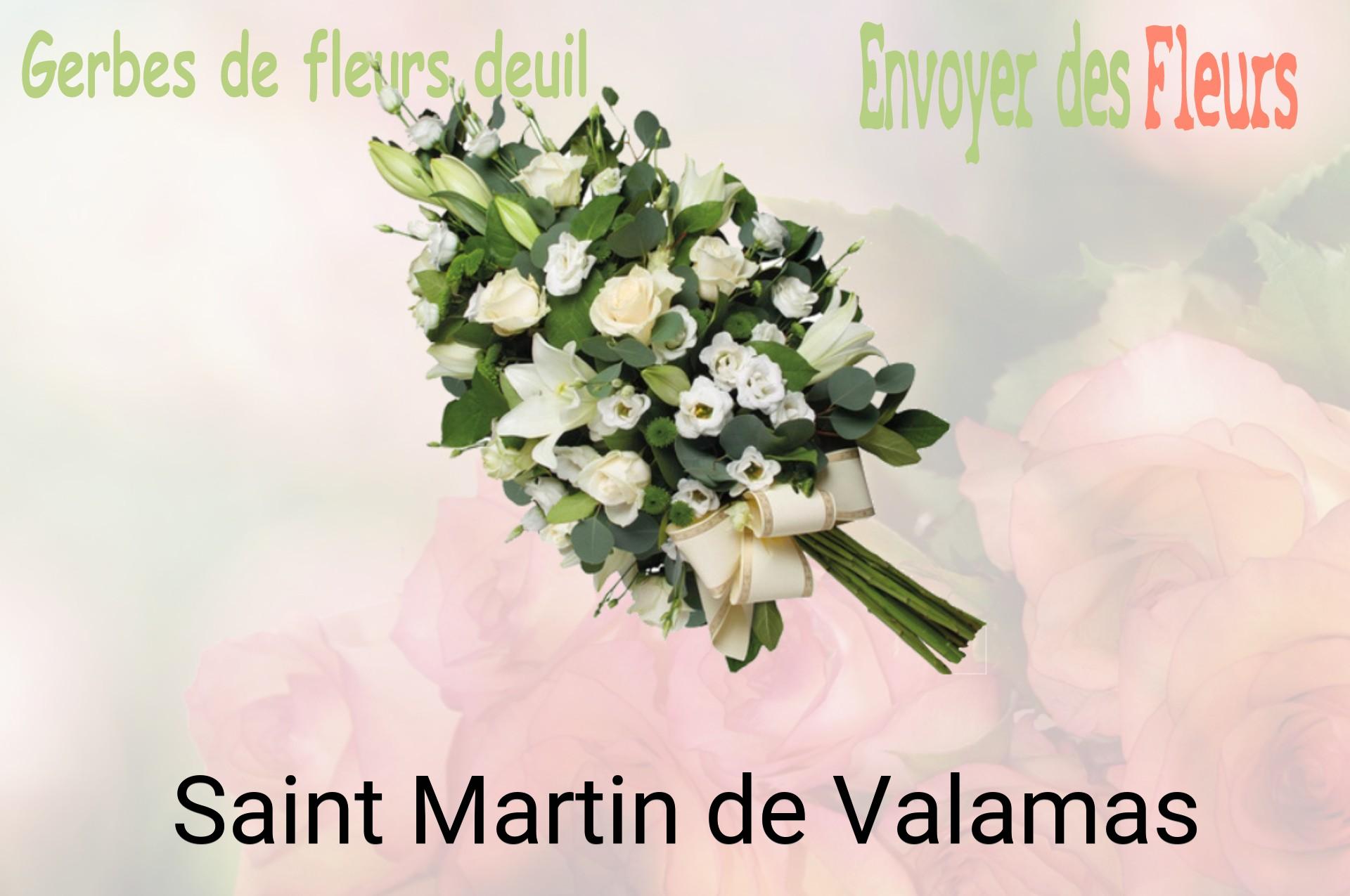 Gerbe de fleurs de deuil livrée à Saint-Martin-de-Valamas